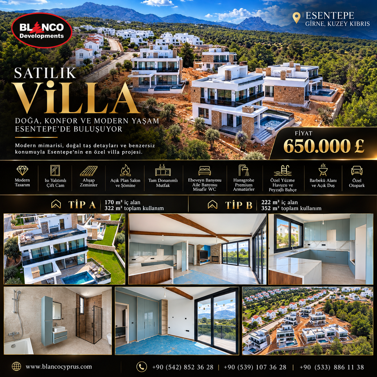 Satılık Villa - Esentepe, Girne, Kuzey Kıbrıs 1