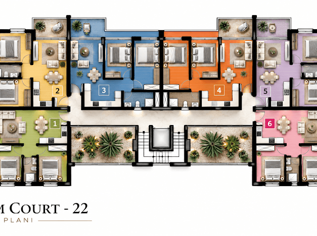 PALM COURT 22’DE SATILIK DAİRELER 5