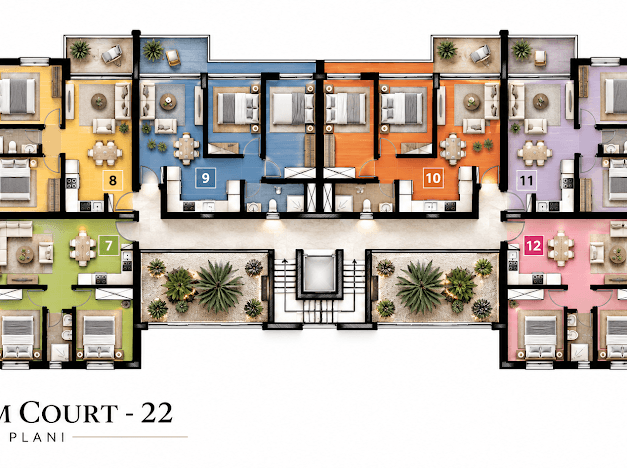 PALM COURT 22’DE SATILIK DAİRELER 6